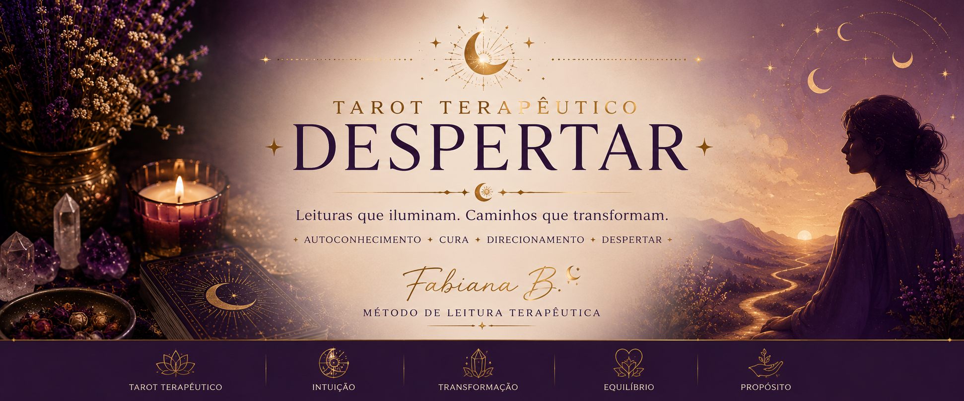 Tarot Terapêutico Despertar — Leituras que iluminam. Caminhos que transformam.